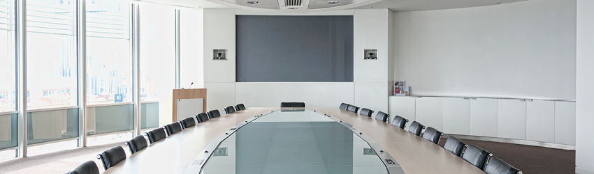 Modern meeting room with tv.